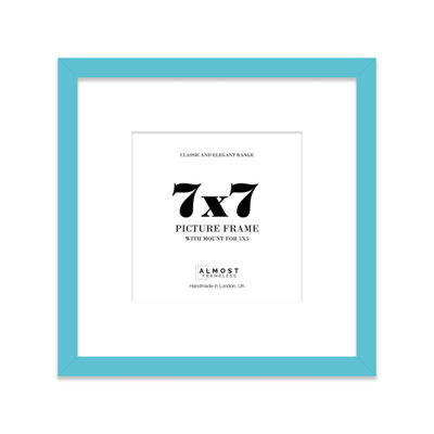 7X7" Turquoise Picture Frame7X7" Square Frame With 5X5" Mount For 7X7"/5X5" Pictures Moderrn Style Thin Edge1 Pack from B&Q