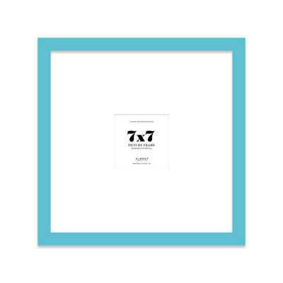 7X7" Turquoise Picture Frame7X7" Square Frame With 3X3" Mount For 7X7"/3X3" Pictures Classic Style Thin Edge1 Pack from B&Q