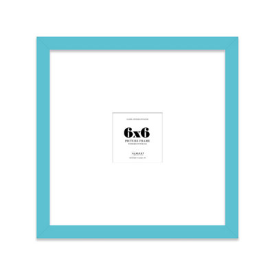 6X6" Turquoise Picture Frame6X6" Square Frame With 2X2" Mount For 6X6"/2X2" Pictures Art Deco Style Wall Art1 Pack from B&Q