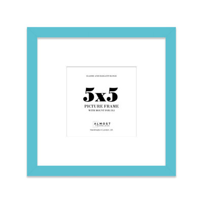 5X5" Turquoise Picture Frame5X5" Square Frame With 3X3" Mount For 5X5"/3X3" Pictures Moderrn Style Thin Edge1 Pack from B&Q