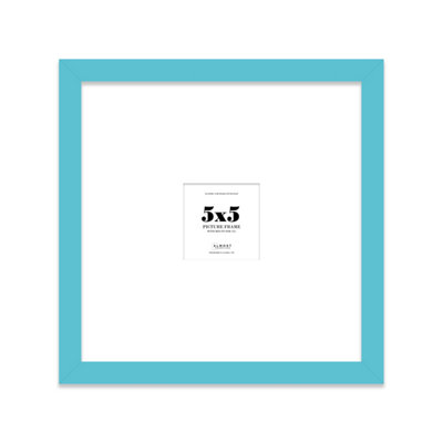 5X5" Turquoise Picture Frame5X5" Square Frame With 1X1" Mount For 5X5"/1X1" Pictures Moderrn Style Thin Edge1 Pack from B&Q