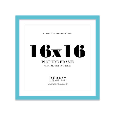 16X16" Turquoise Picture Frame16X16" Square Frame With 15X15" Mount For 16X16"/15X15" Pictures Moderrn Style Thin Edge1 Pack from B&Q