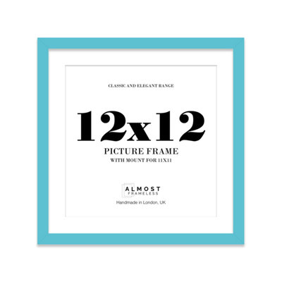12X12" Turquoise Picture Frame12X12" Square Frame With 11X11" Mount For 12X12"/11X11" Pictures Moderrn Style Thin Edge1 Pack from B&Q
