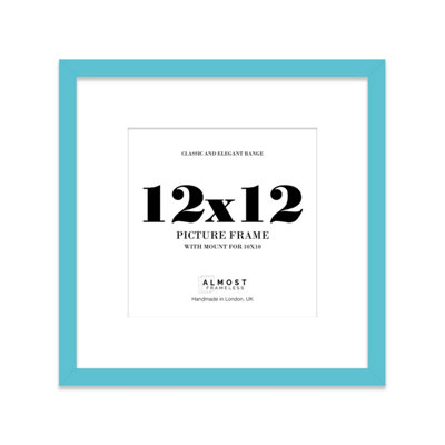 12X12" Turquoise Picture Frame12X12" Square Frame With 10X10" Mount For 12X12"/10X10" Pictures Moderrn Style Thin Edge1 Pack from B&Q