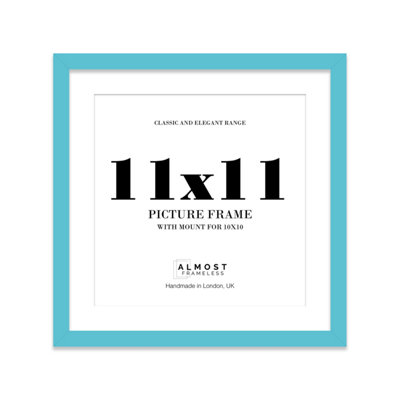11X11" Turquoise Picture Frame11X11" Square Frame With 10X10" Mount For 11X11"/10X10" Pictures Moderrn Style Thin Edge1 Pack from B&Q