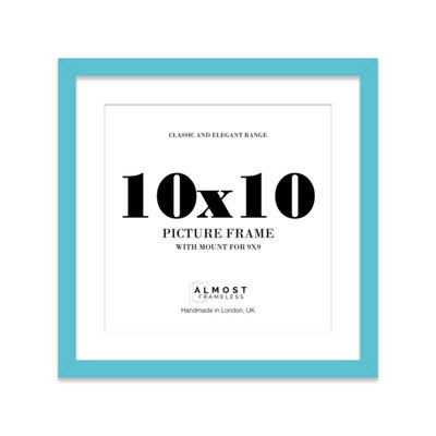 10X10" Turquoise Picture Frame10X10" Square Frame With 9X9" Mount For 10X10"/9X9" Pictures Moderrn Style Thin Edge1 Pack from B&Q