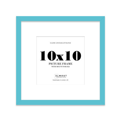 10X10" Turquoise Picture Frame10X10" Square Frame With 8X8" Mount For 10X10"/8X8" Pictures Moderrn Style Thin Edge1 Pack from B&Q