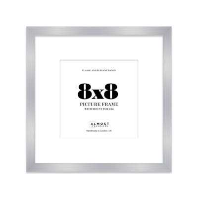 8X8" Silver Picture Frame8X8" Square Frame With 6X6" Mount For 8X8"/6X6" Pictures Vintage Style Frame For Home Décor1 Pack from B&Q
