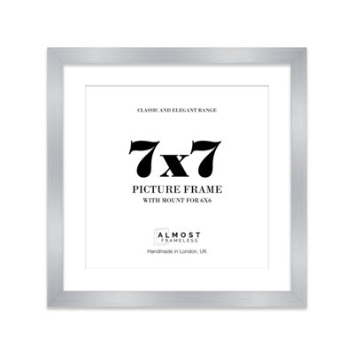 7X7" Silver Picture Frame7X7" Square Frame With 6X6" Mount For 7X7"/6X6" Pictures Art Deco Style Photo Display1 Pack from B&Q