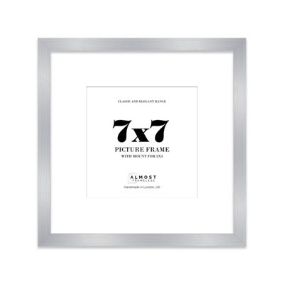 7X7" Silver Picture Frame7X7" Square Frame With 5X5" Mount For 7X7"/5X5" Pictures Classic Style Gallery Wall1 Pack from B&Q