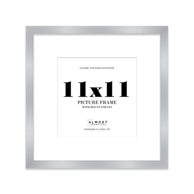 11X11" Silver Picture Frame11X11" Square Frame With 9X9" Mount For 11X11"/9X9" Pictures Moderrn Style Thin Edge1 Pack from B&Q