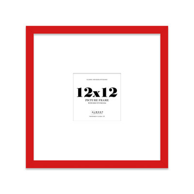 12X12" Red Picture Frame12X12" Square Frame With 8X8" Mount For 12X12"/8X8" Pictures Moderrn Style Thin Edge1 Pack from B&Q