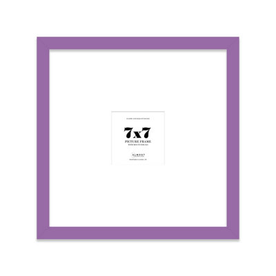 7X7" Purple Picture Frame7X7" Square Frame With 3X3" Mount For 7X7"/3X3" Pictures Vintage Style Room Decor1 Pack from B&Q