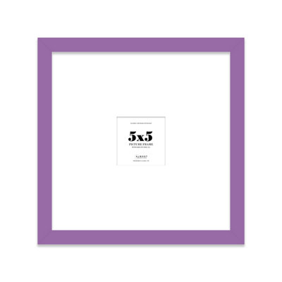 5X5" Purple Picture Frame5X5" Square Frame With 1X1" Mount For 5X5"/1X1" Pictures Art Deco Style Gallery Wall1 Pack from B&Q