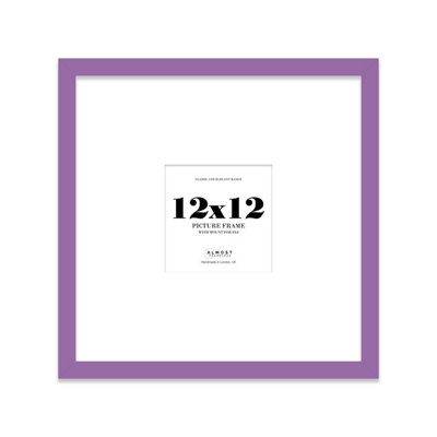 12X12" Purple Picture Frame12X12" Square Frame With 8X8" Mount For 12X12"/8X8" Pictures Vintage Style Room Decor1 Pack from B&Q