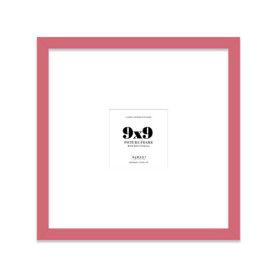 9X9" Pink Picture Frame9X9" Square Frame With 5X5" Mount For 9X9"/5X5" Pictures Moderrn Style Thin Edge1 Pack from B&Q