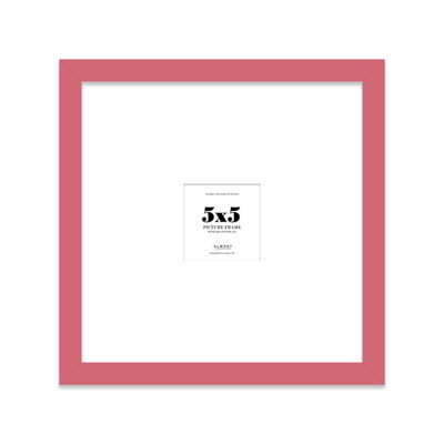 5X5" Pink Picture Frame5X5" Square Frame With 1X1" Mount For 5X5"/1X1" Pictures Moderrn Style Thin Edge1 Pack from B&Q
