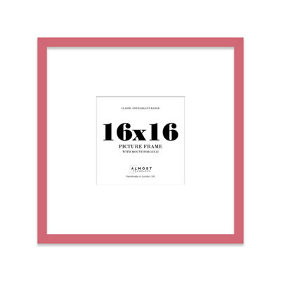 16X16" Pink Picture Frame16X16" Square Frame With 12X12" Mount For 16X16"/12X12" Pictures Art Deco Style Gallery Wall1 Pack from B&Q