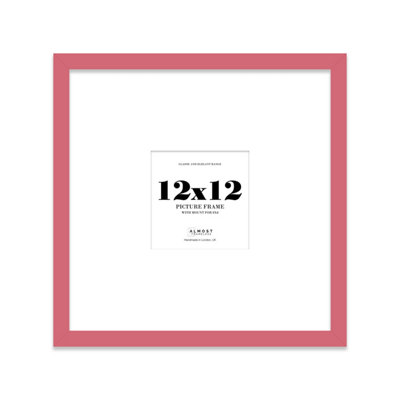12X12" Pink Picture Frame12X12" Square Frame With 8X8" Mount For 12X12"/8X8" Pictures Moderrn Style Thin Edge1 Pack from B&Q