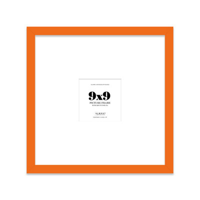 9X9" Orange Picture Frame9X9" Square Frame With 5X5" Mount For 9X9"/5X5" Pictures Luxurious Style Room Decor1 Pack from B&Q