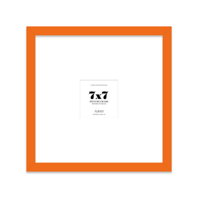 7X7" Orange Picture Frame7X7" Square Frame With 3X3" Mount For 7X7"/3X3" Pictures Classic Style Gallery Wall1 Pack from B&Q