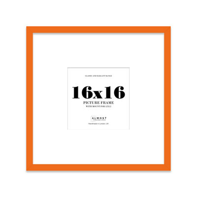 16X16" Orange Picture Frame16X16" Square Frame With 12X12" Mount For 16X16"/12X12" Pictures Moderrn Style Thin Edge1 Pack from B&Q