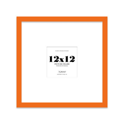 12X12" Orange Picture Frame12X12" Square Frame With 8X8" Mount For 12X12"/8X8" Pictures Classic Style Gallery Wall1 Pack from B&Q