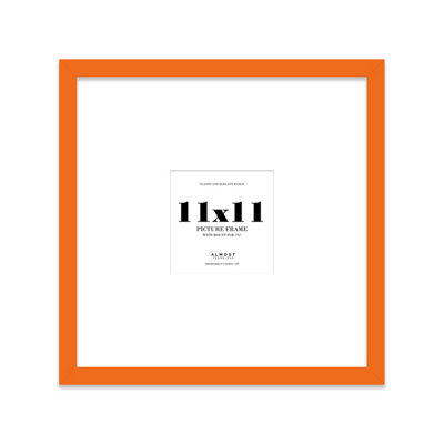 11X11" Orange Picture Frame11X11" Square Frame With 7X7" Mount For 11X11"/7X7" Pictures Moderrn Style Thin Edge1 Pack from B&Q