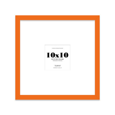 10X10" Orange Picture Frame10X10" Square Frame With 6X6" Mount For 10X10"/6X6" Pictures Classic Style Room Decor1 Pack from B&Q