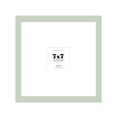 7X7" Mint Green Picture Frame7X7" Square Frame With 3X3" Mount For 7X7"/3X3" Pictures Art Deco Style Photo Display1 Pack from B&Q