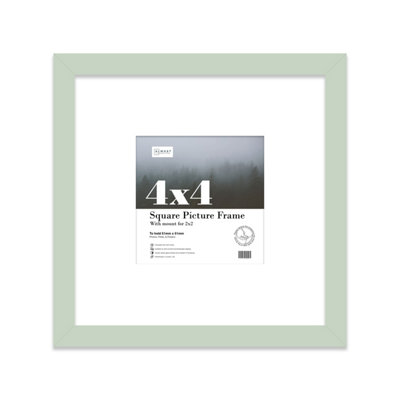 4X4" Mint Green Picture Frame4X4" Square Frame With 2X2" Mount For 4X4"/2X2" Pictures Art Deco Style Gallery Wall1 Pack from B&Q