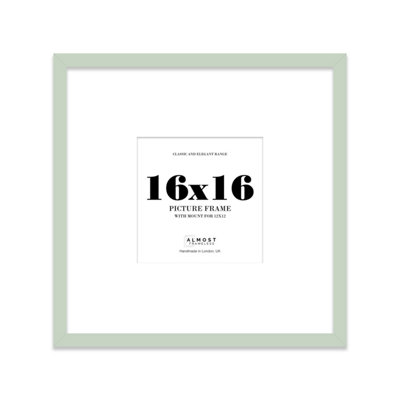 16X16" Mint Green Picture Frame16X16" Square Frame With 12X12" Mount For 16X16"/12X12" Pictures Moderrn Style Thin Edge1 Pack from B&Q