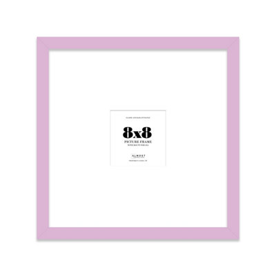 8X8" Lilac Picture Frame8X8" Square Frame With 4X4" Mount For 8X8"/4X4" Pictures Luxurious Style Photo Display1 Pack from B&Q