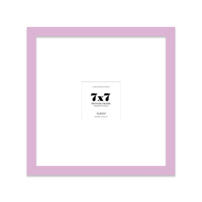 7X7" Lilac Picture Frame7X7" Square Frame With 3X3" Mount For 7X7"/3X3" Pictures Moderrn Style Thin Edge1 Pack from B&Q