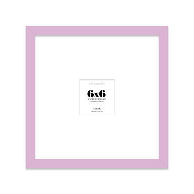 6X6" Lilac Picture Frame6X6" Square Frame With 2X2" Mount For 6X6"/2X2" Pictures Classic Style Thin Edge1 Pack from B&Q