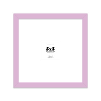 5X5" Lilac Picture Frame5X5" Square Frame With 1X1" Mount For 5X5"/1X1" Pictures Art Deco Style Wall Art1 Pack from B&Q