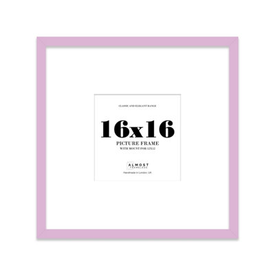 16X16" Lilac Picture Frame16X16" Square Frame With 12X12" Mount For 16X16"/12X12" Pictures Luxurious Style Thin Edge1 Pack from B&Q