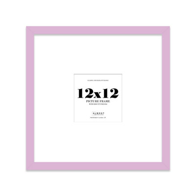 12X12" Lilac Picture Frame12X12" Square Frame With 8X8" Mount For 12X12"/8X8" Pictures Moderrn Style Thin Edge1 Pack from B&Q