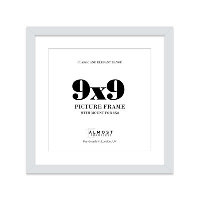 9X9" Light Grey Picture Frame9X9" Square Frame With 8X8" Mount For 9X9"/8X8" Pictures Moderrn Style Thin Edge1 Pack from B&Q
