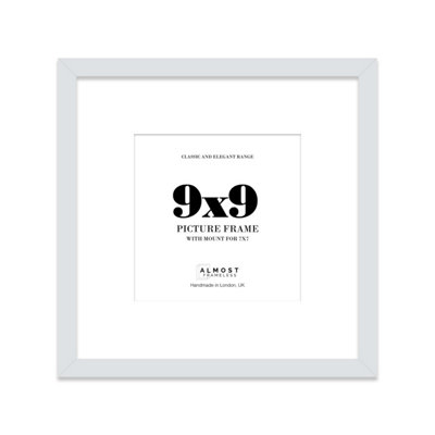 9X9" Light Grey Picture Frame9X9" Square Frame With 7X7" Mount For 9X9"/7X7" Pictures Moderrn Style Thin Edge1 Pack from B&Q