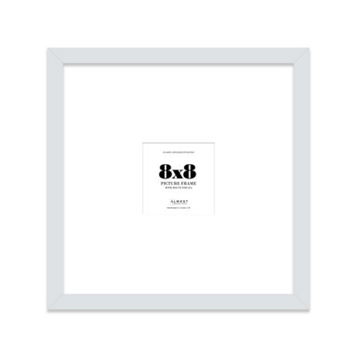 8X8" Light Grey Picture Frame8X8" Square Frame With 4X4" Mount For 8X8"/4X4" Pictures Moderrn Style Thin Edge1 Pack from B&Q