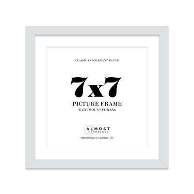 7X7" Light Grey Picture Frame7X7" Square Frame With 6X6" Mount For 7X7"/6X6" Pictures Moderrn Style Thin Edge1 Pack from B&Q