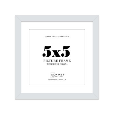 5X5" Light Grey Picture Frame5X5" Square Frame With 4X4" Mount For 5X5"/4X4" Pictures Moderrn Style Thin Edge1 Pack from B&Q