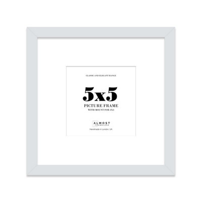 5X5" Light Grey Picture Frame5X5" Square Frame With 3X3" Mount For 5X5"/3X3" Pictures Moderrn Style Thin Edge1 Pack from B&Q