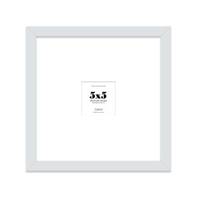 5X5" Light Grey Picture Frame5X5" Square Frame With 1X1" Mount For 5X5"/1X1" Pictures Moderrn Style Thin Edge1 Pack from B&Q