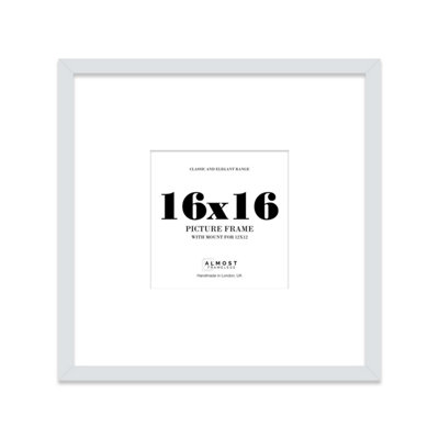 16X16" Light Grey Picture Frame16X16" Square Frame With 12X12" Mount For 16X16"/12X12" Pictures Moderrn Style Thin Edge1 Pack from B&Q