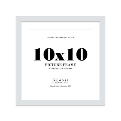 10X10" Light Grey Picture Frame10X10" Square Frame With 9X9" Mount For 10X10"/9X9" Pictures Moderrn Style Thin Edge1 Pack from B&Q