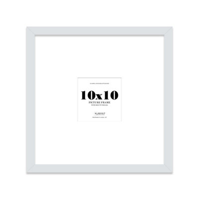 10X10" Light Grey Picture Frame10X10" Square Frame With 6X6" Mount For 10X10"/6X6" Pictures Moderrn Style Thin Edge1 Pack from B&Q