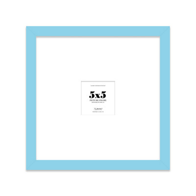5X5" Light Blue Picture Frame5X5" Square Frame With 1X1" Mount For 5X5"/1X1" Pictures Vintage Style Room Decor1 Pack from B&Q