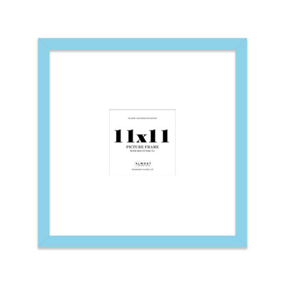 11X11" Light Blue Picture Frame11X11" Square Frame With 7X7" Mount For 11X11"/7X7" Pictures Classic Style Thin Edge1 Pack from B&Q